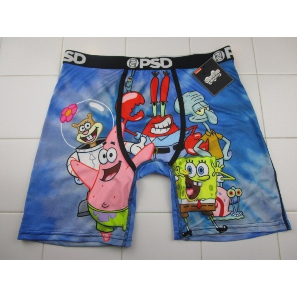 PSD Spongebob Bikini Bottom Gang Men's Size Medium Underwear Boxer Briefs